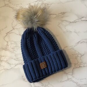 100% Acrylic - Navy Blue knit winter hat